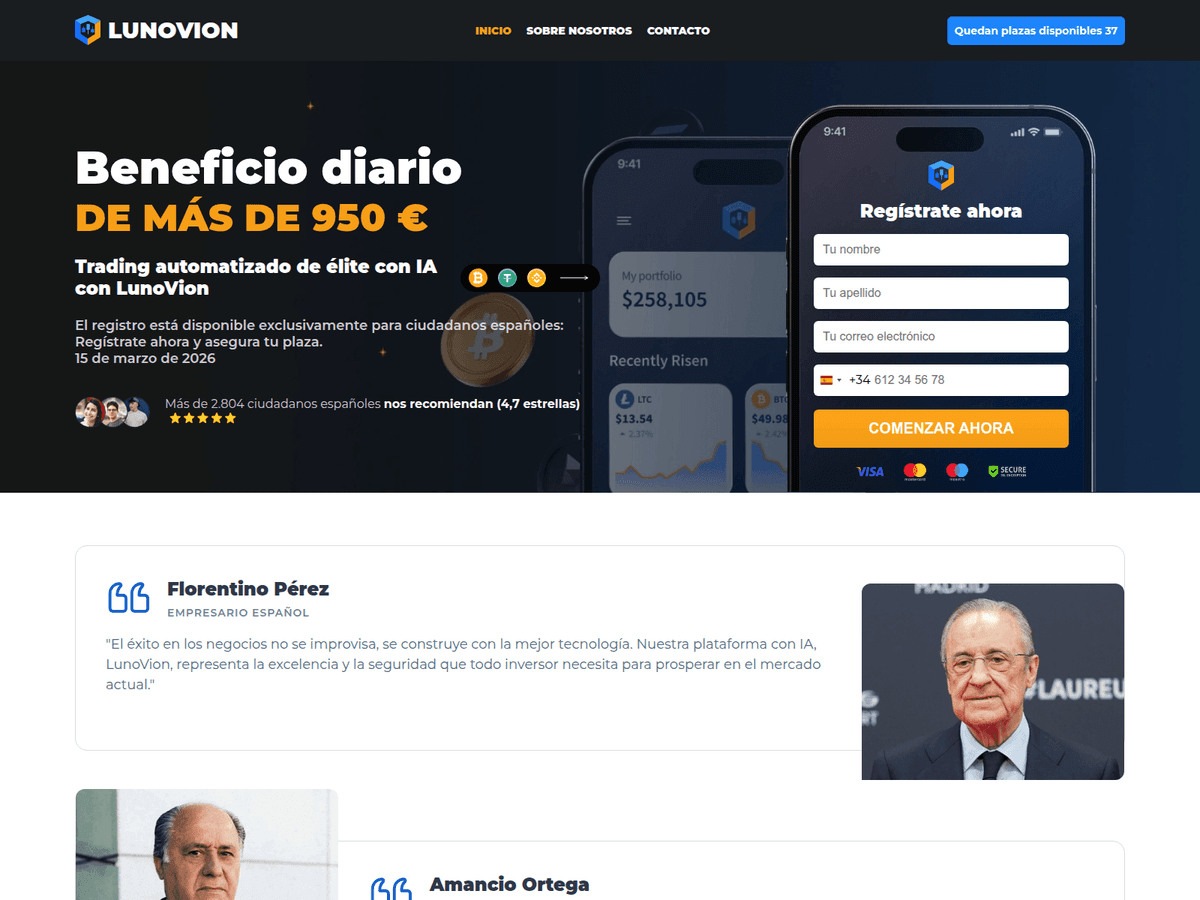 Screenshot der Webseite Lunovion Es (lunovion-es.net)