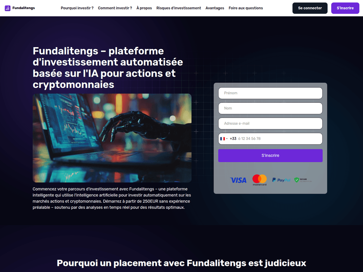 Screenshot der Webseite Fundalitengs (fundalitengs.org)