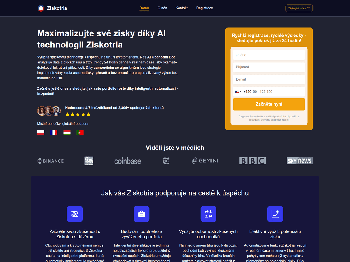 Screenshot der Webseite Ziskotriaai (ziskotriaai.com)