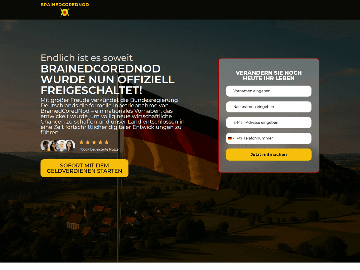 Screenshot der Webseite De Brainedcorednod (de-brainedcorednod.com)