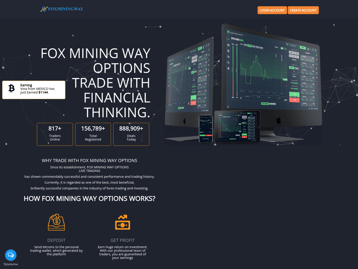 Screenshot der Webseite Foxminingwayoption (foxminingwayoption.com)