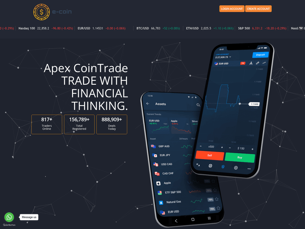 Screenshot von Apexcointrade