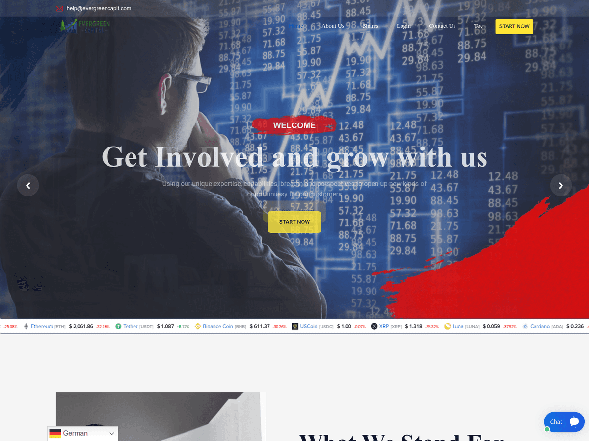 Screenshot der Webseite Alliancetrustservice (evergreencapit.com.alliancetrustservice.com)