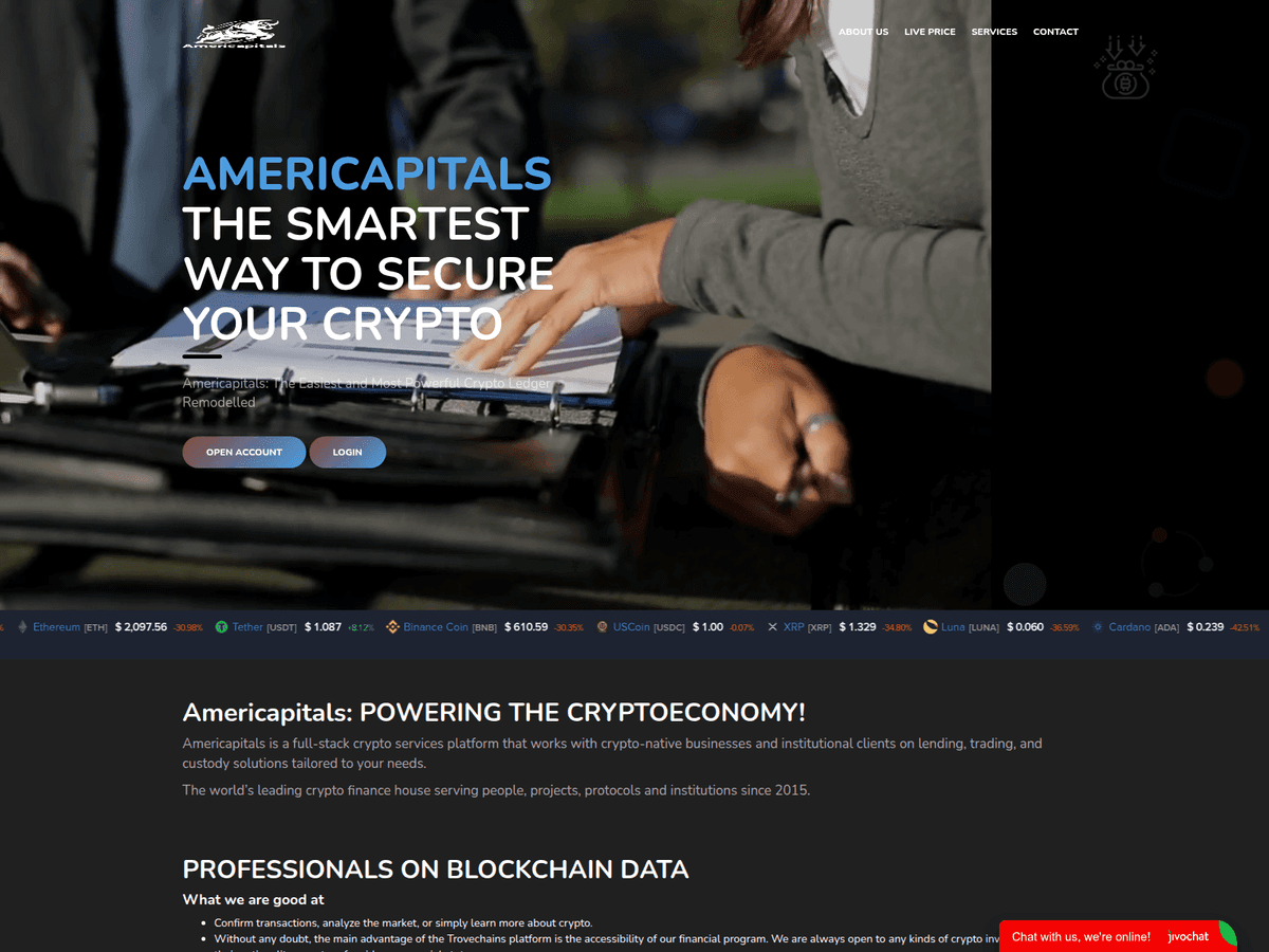 Screenshot der Webseite Phishmailerpro (americapitals.com.phishmailerpro.com)