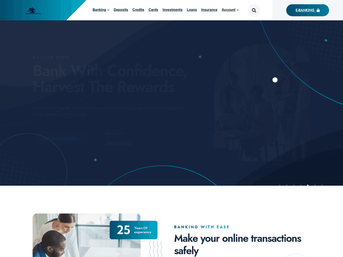 Screenshot der Webseite Banken Sepa (banken-sepa.com)