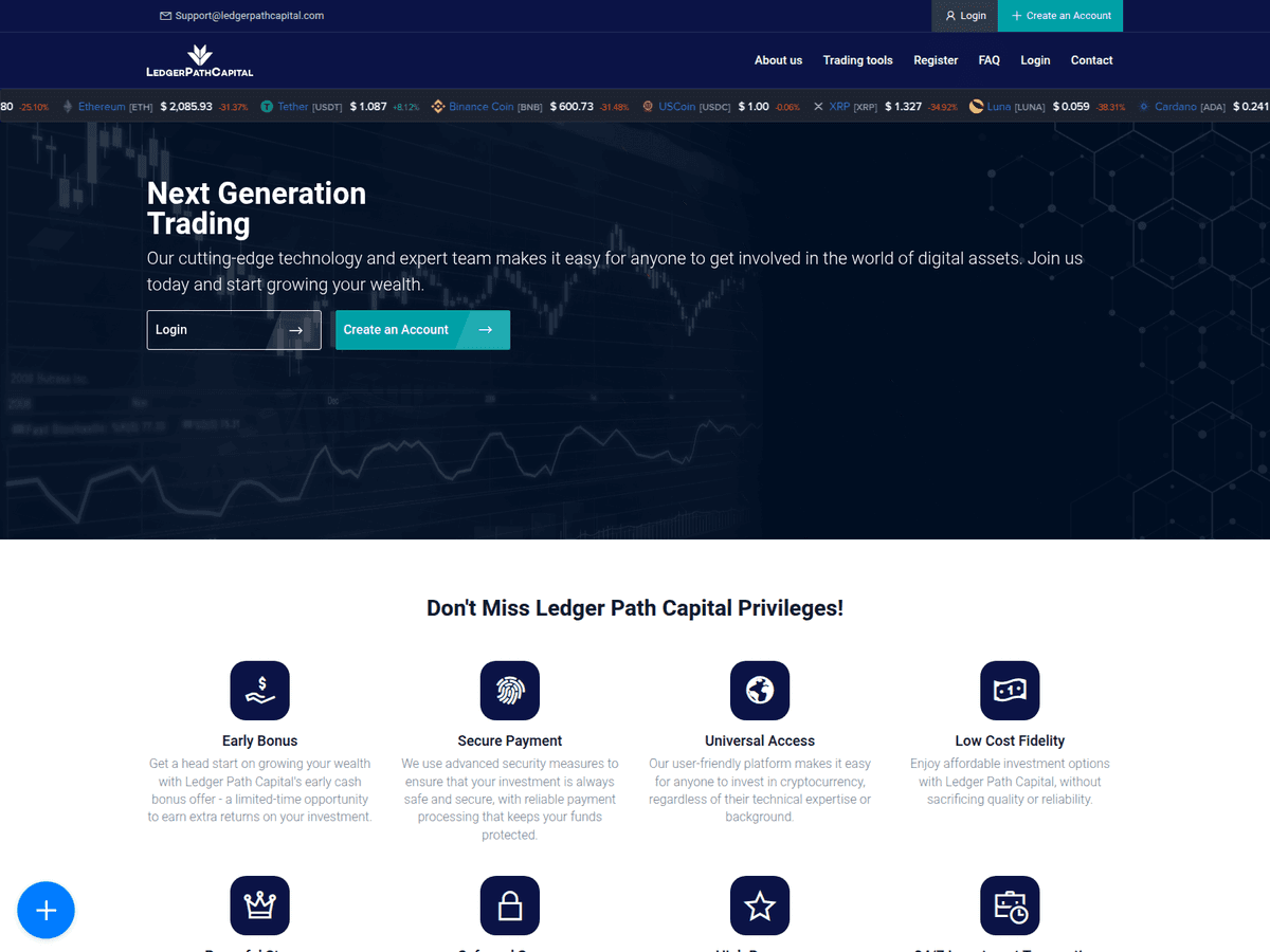 Screenshot der Webseite Ledgerpathcapital (ledgerpathcapital.com)