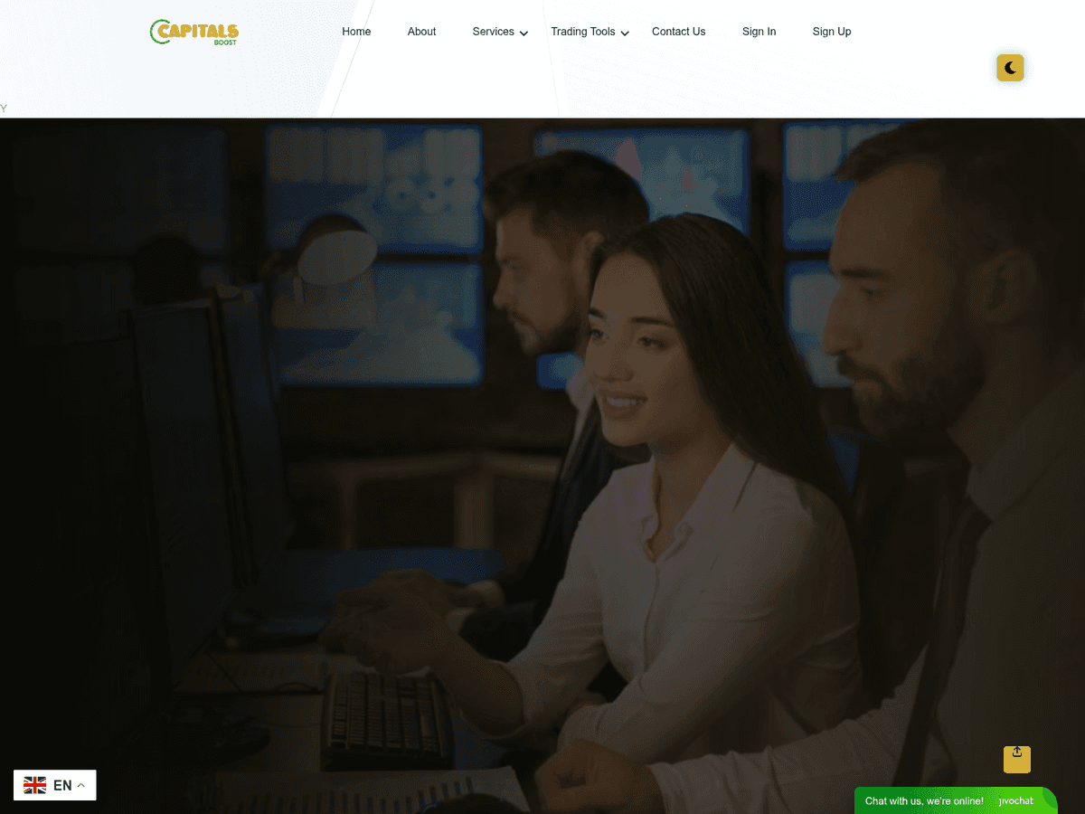 Screenshot der Webseite Capitalsboosts (capitalsboosts.com)