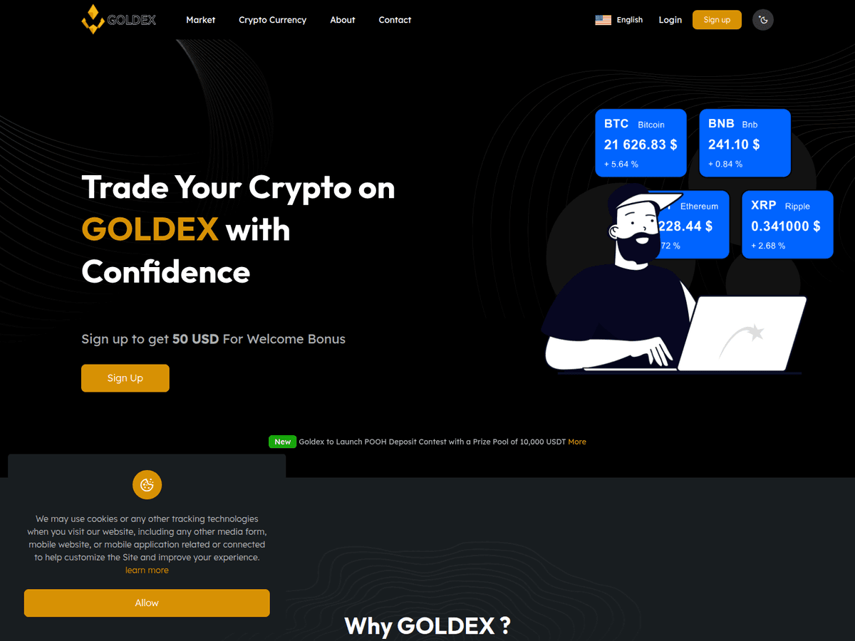 Screenshot der Webseite Lcode (goldex.lcode.ma)