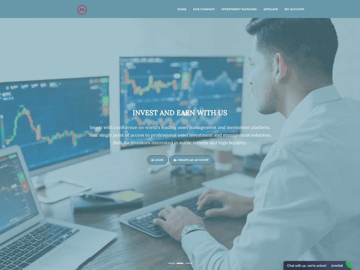 Screenshot der Webseite Mfinvestmentcompany (mfinvestmentcompany.com)