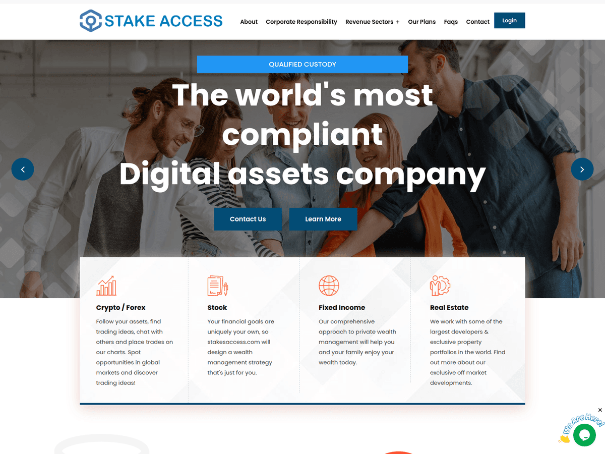 Screenshot der Webseite Stakesaccess (stakesaccess.com)