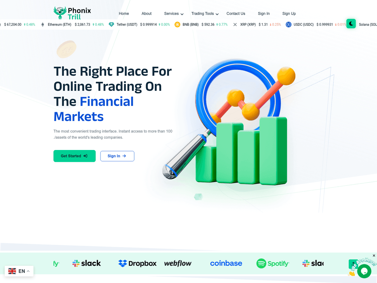 Screenshot der Webseite Artflyn (phonixtrill.com.artflyn.com)