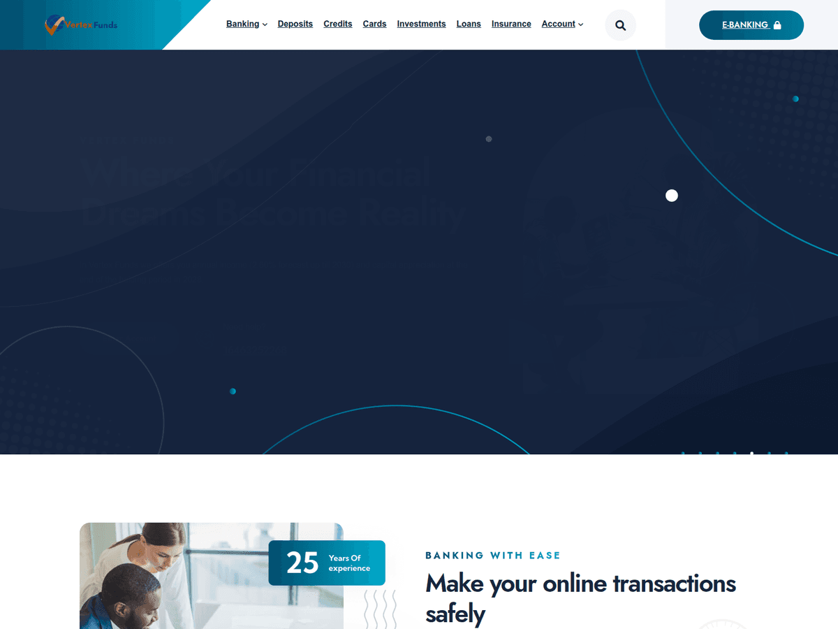 Screenshot von Vertex Fund