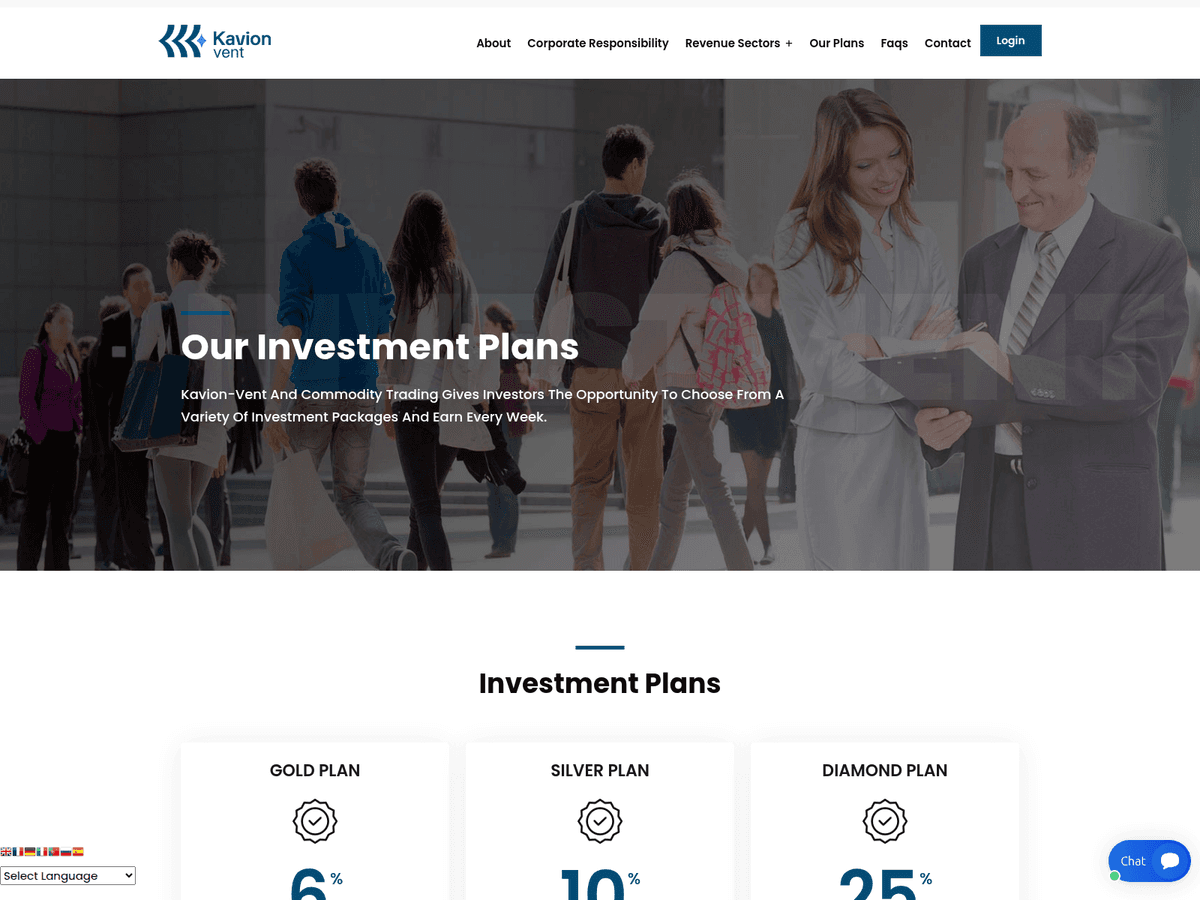 Screenshot der Webseite Kavion Vent (kavion-vent.com)