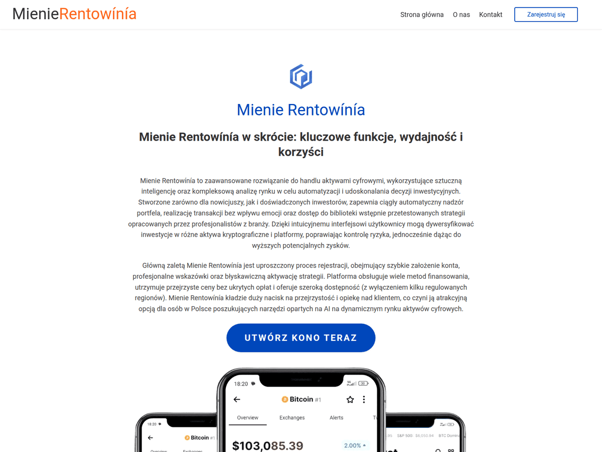 Screenshot der Webseite Mienierentowiniaai (mienierentowiniaai.com)