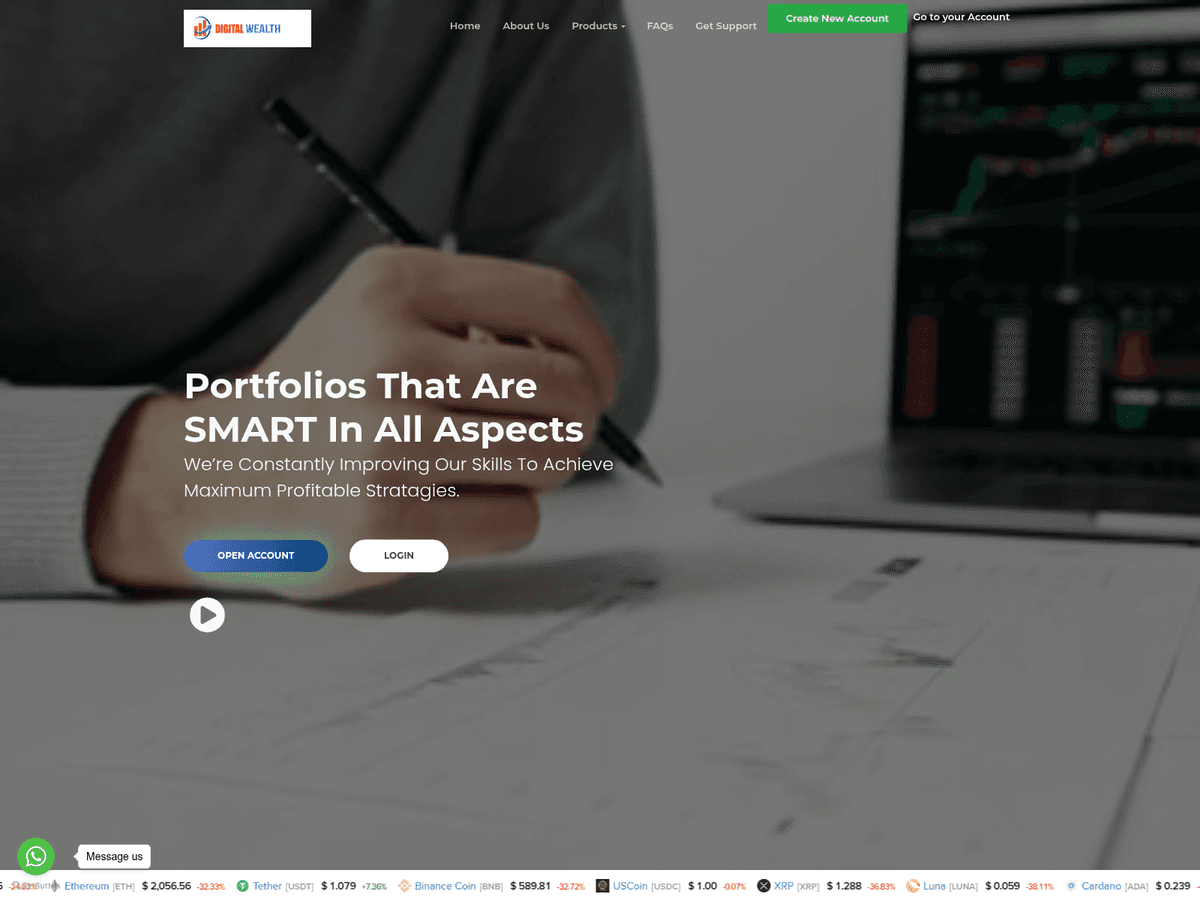 Screenshot der Webseite Digitalwealthinvestltd (digitalwealthinvestltd.com)