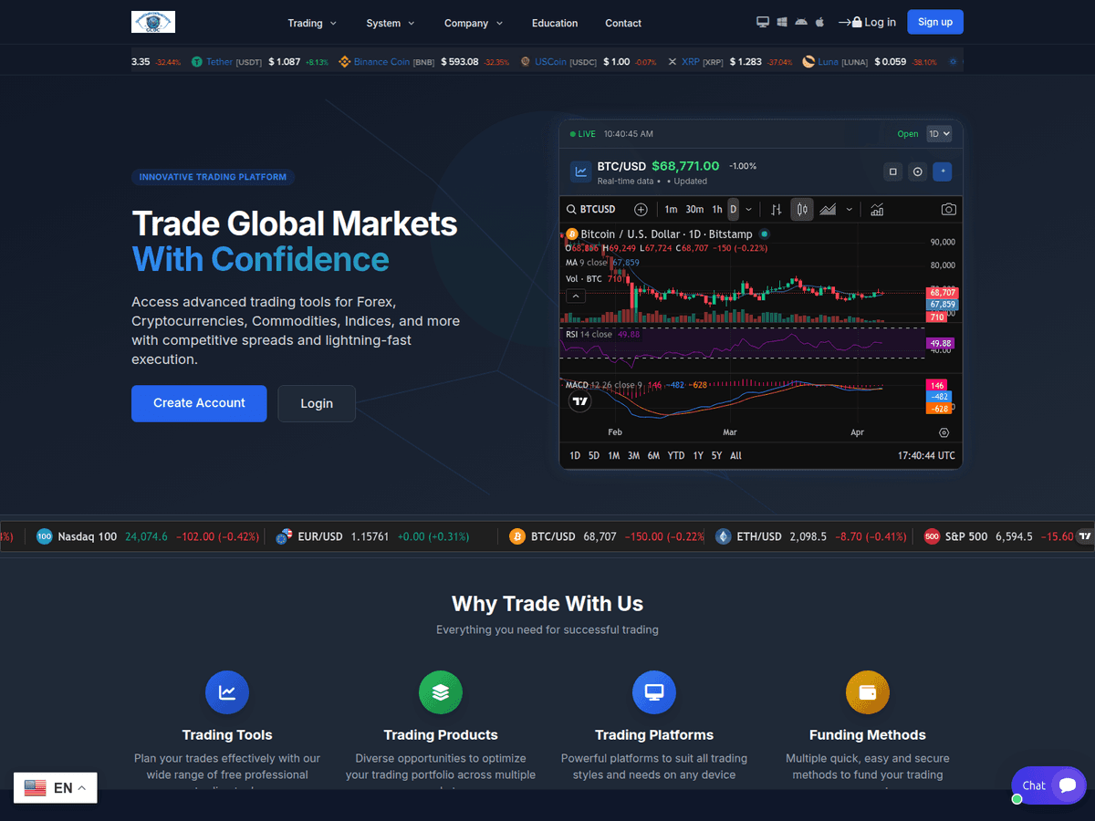 Screenshot der Webseite Globalchainunifiedcrypto (mail.globalchainunifiedcrypto.com)