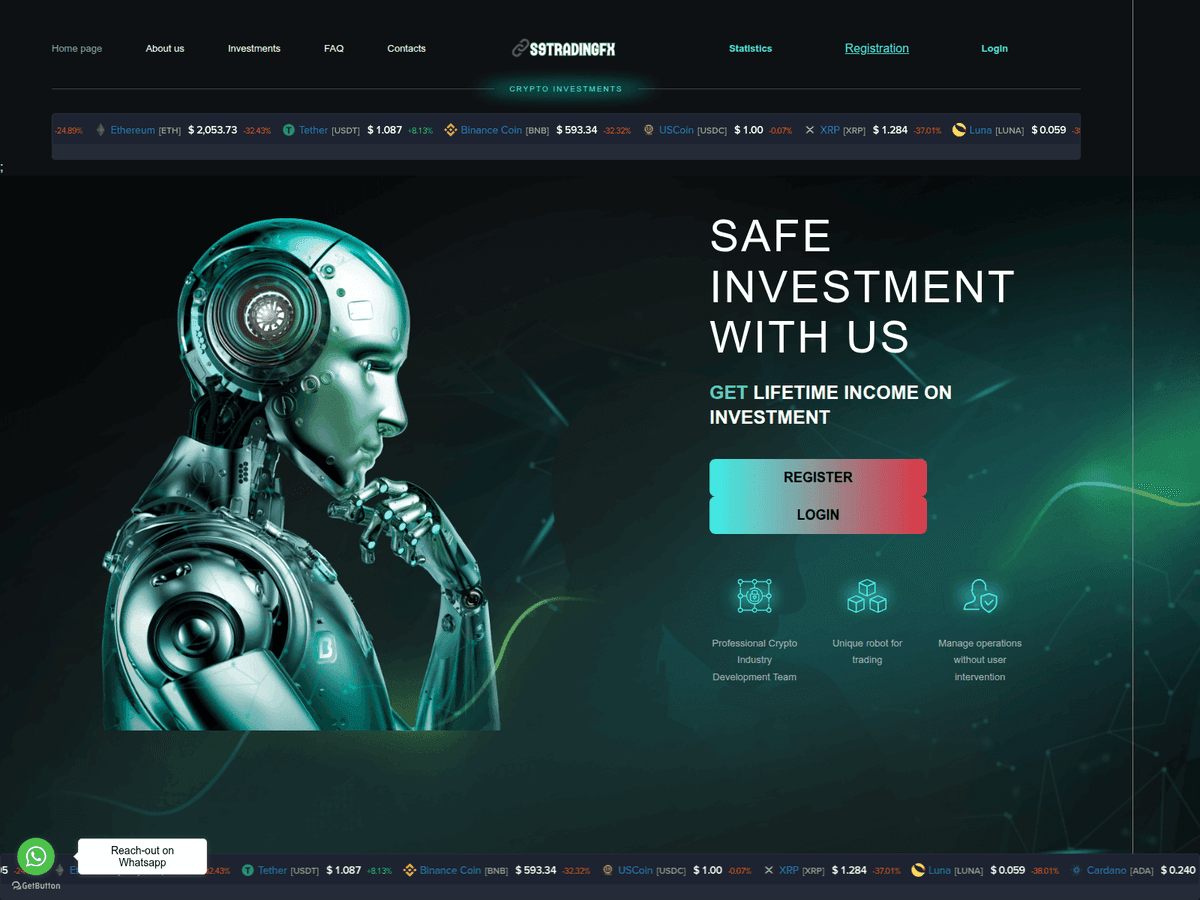 Screenshot der Webseite S9tradingfx (s9tradingfx.com)