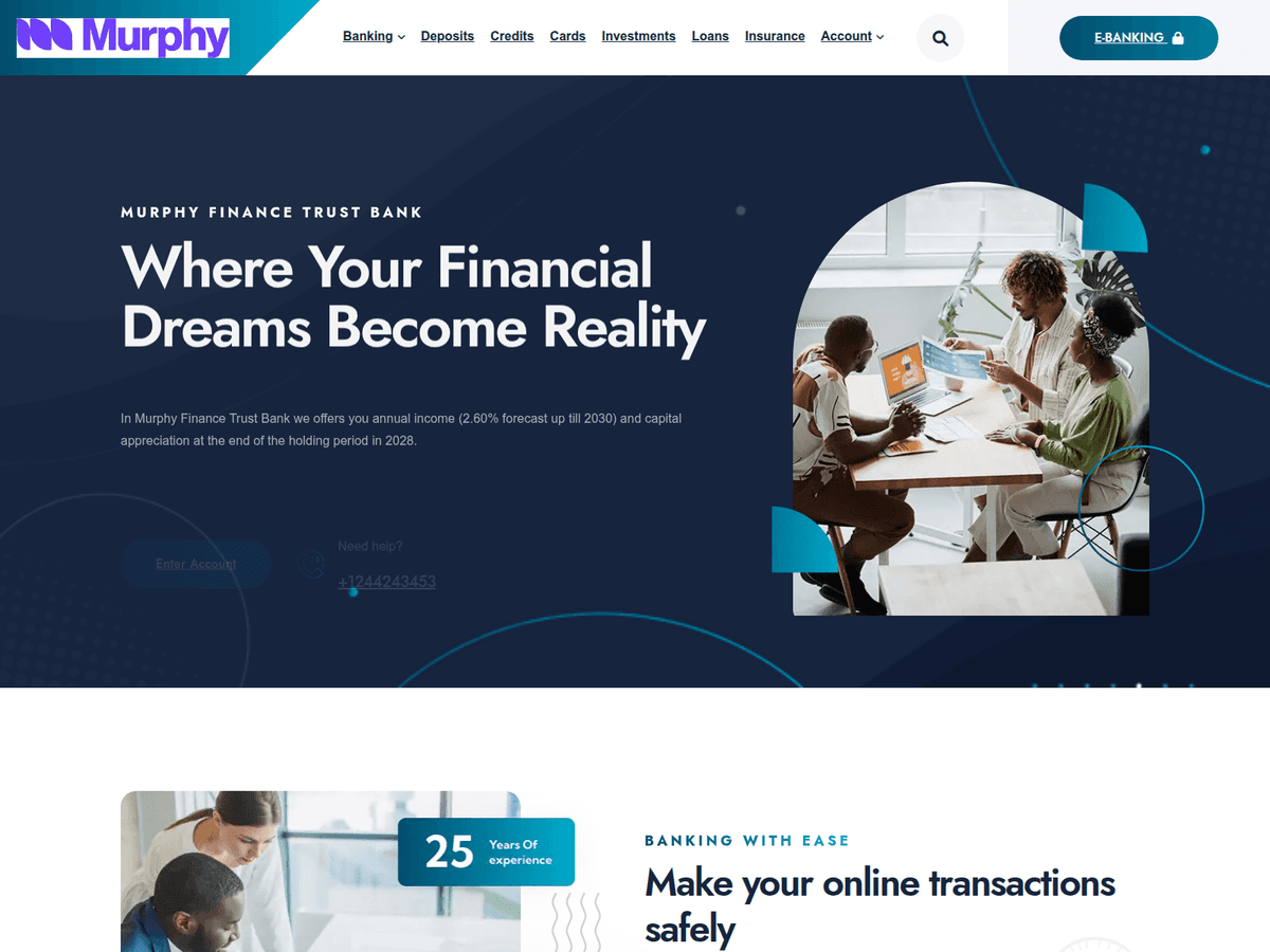 Screenshot der Webseite Charteredfintrust (murphyfintrust.charteredfintrust.com)
