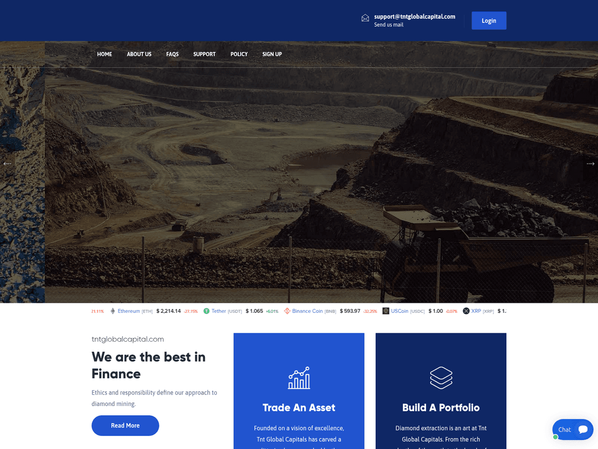 Screenshot der Webseite Tntglobalcapital (tntglobalcapital.com)