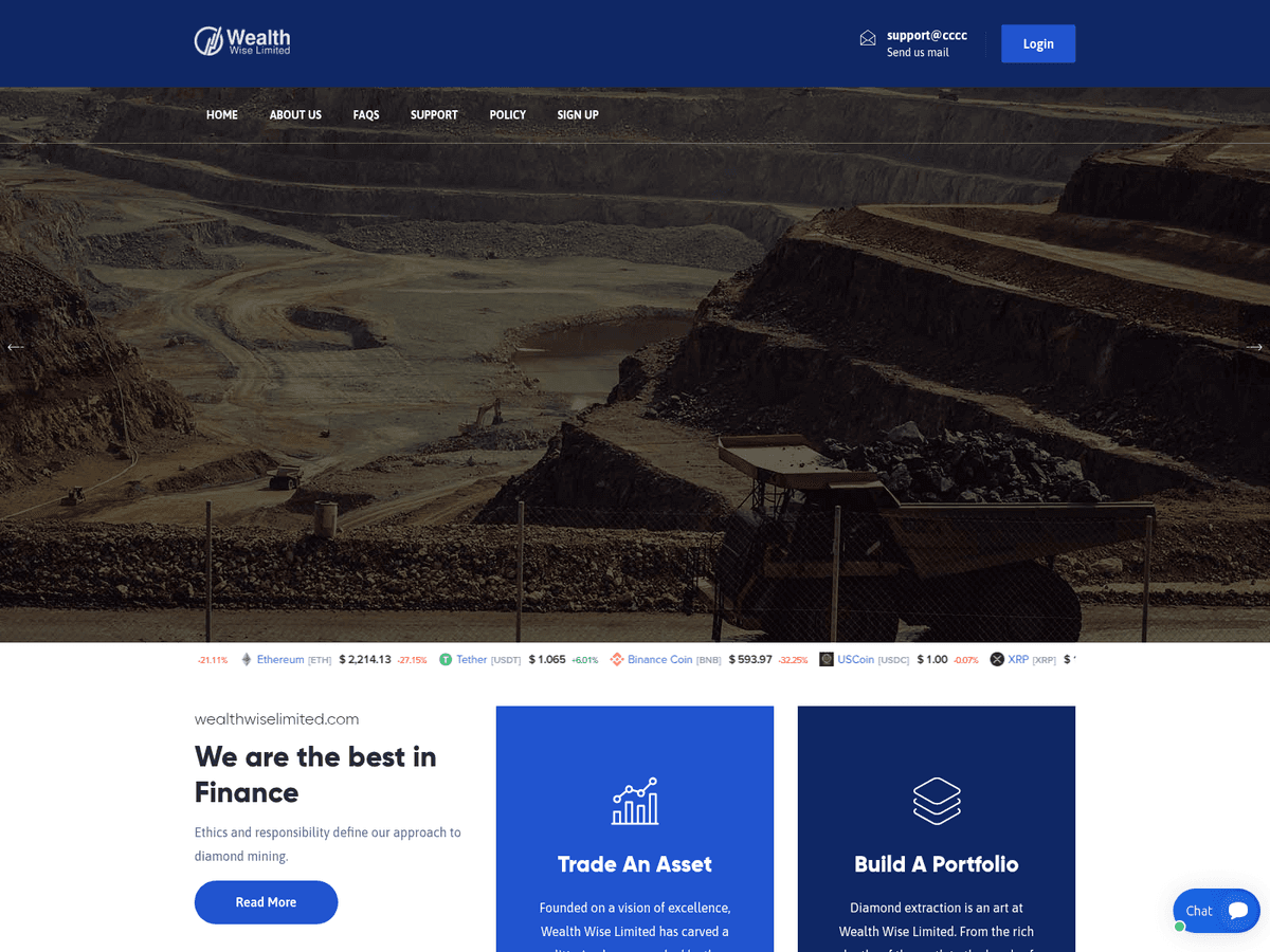 Screenshot der Webseite Wealthwiselimited (wealthwiselimited.com)