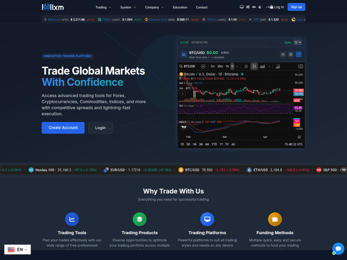 Screenshot der Webseite Coretrustplc (global.backoffice.heliearkets.com.coretrustplc.com)