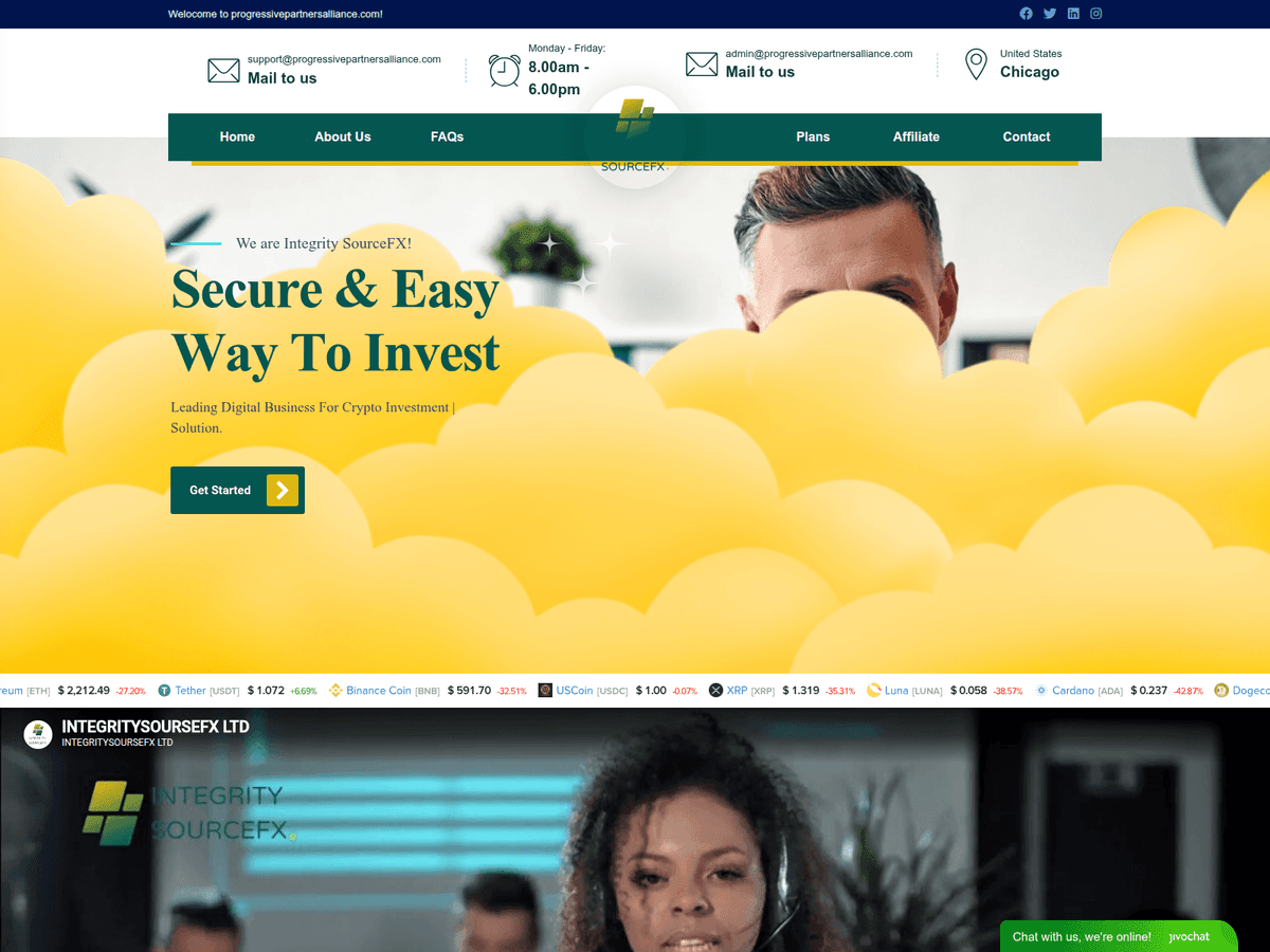 Screenshot der Webseite Progressivepartnersalliance (progressivepartnersalliance.com)