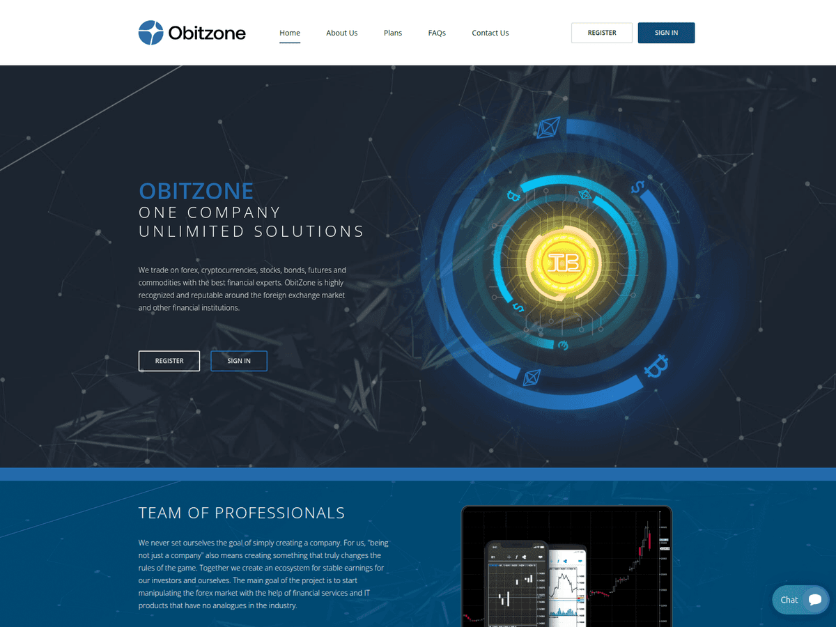 Screenshot der Webseite Obitzone (obitzone.com)