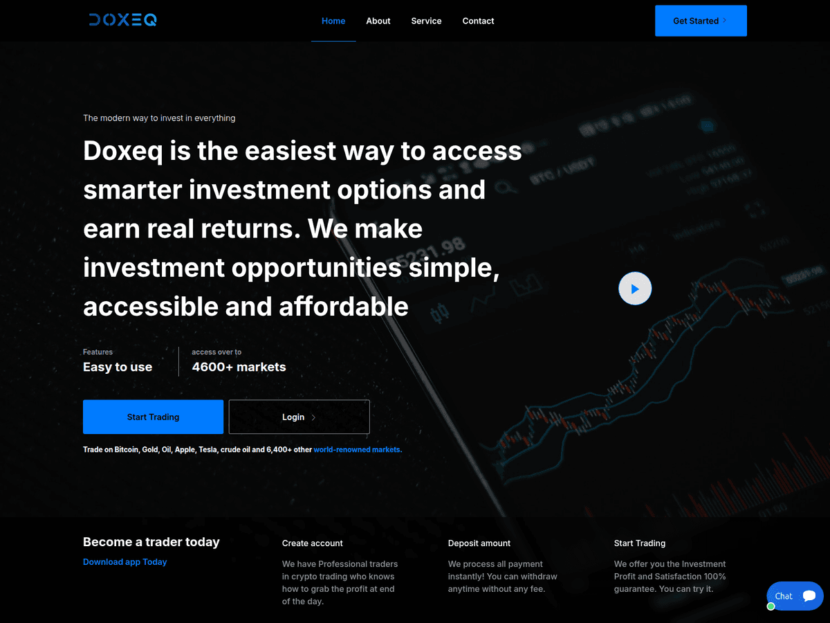 Screenshot der Webseite Doxeq (doxeq.net)
