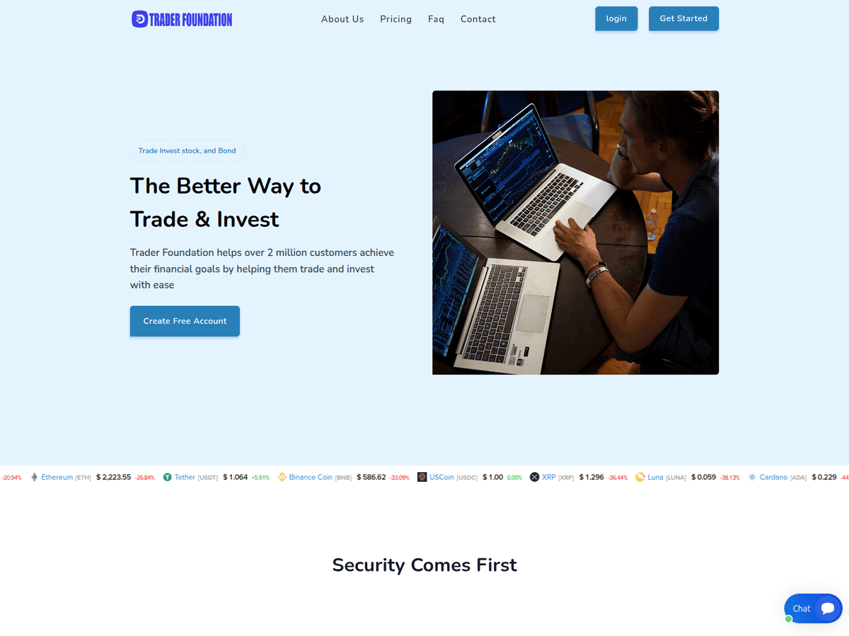 Screenshot der Webseite Highprotrade (traderfoundatoin.com.highprotrade.com)