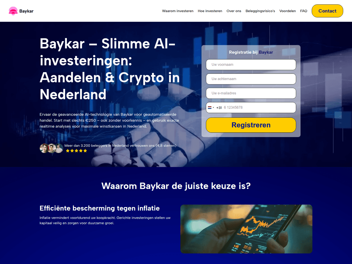 Screenshot der Webseite Baykarai (baykarai.nl)