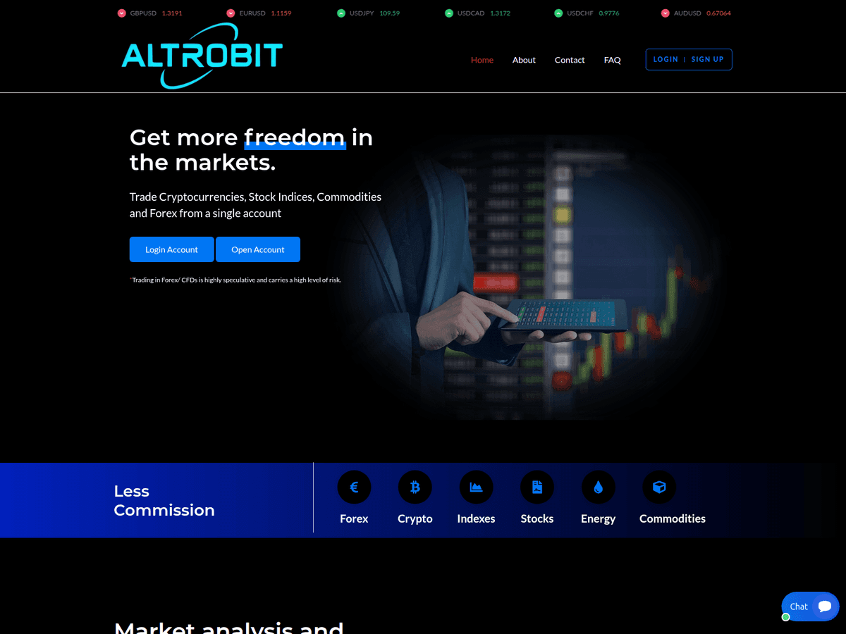 Screenshot der Webseite Altrobit (altrobit.org)