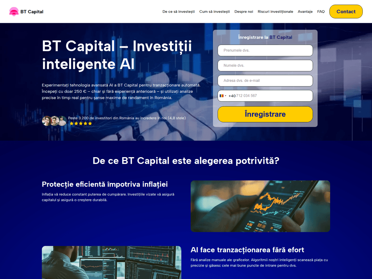 Screenshot der Webseite Btcapital Ai (btcapital-ai.com)