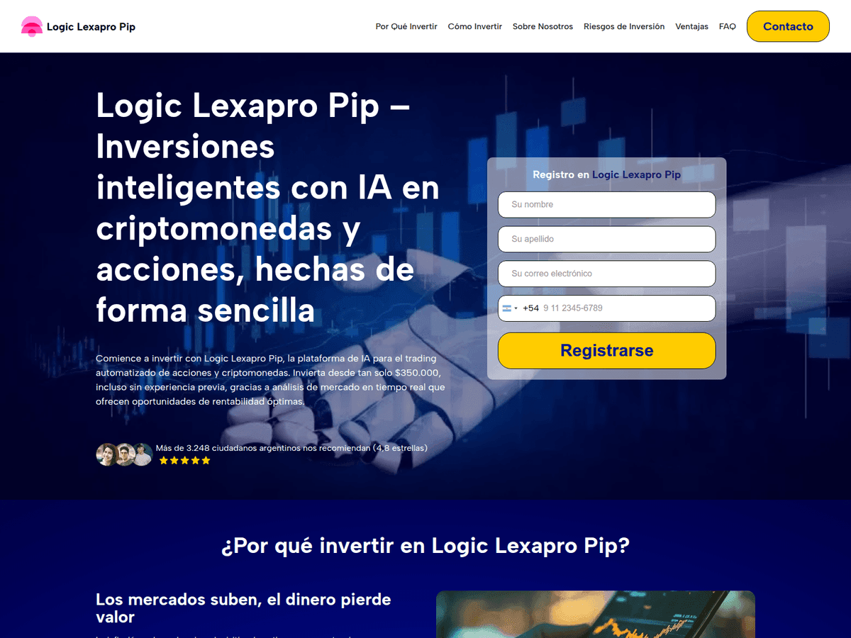 Screenshot der Webseite Logic Lexapropip (logic-lexapropip.com)