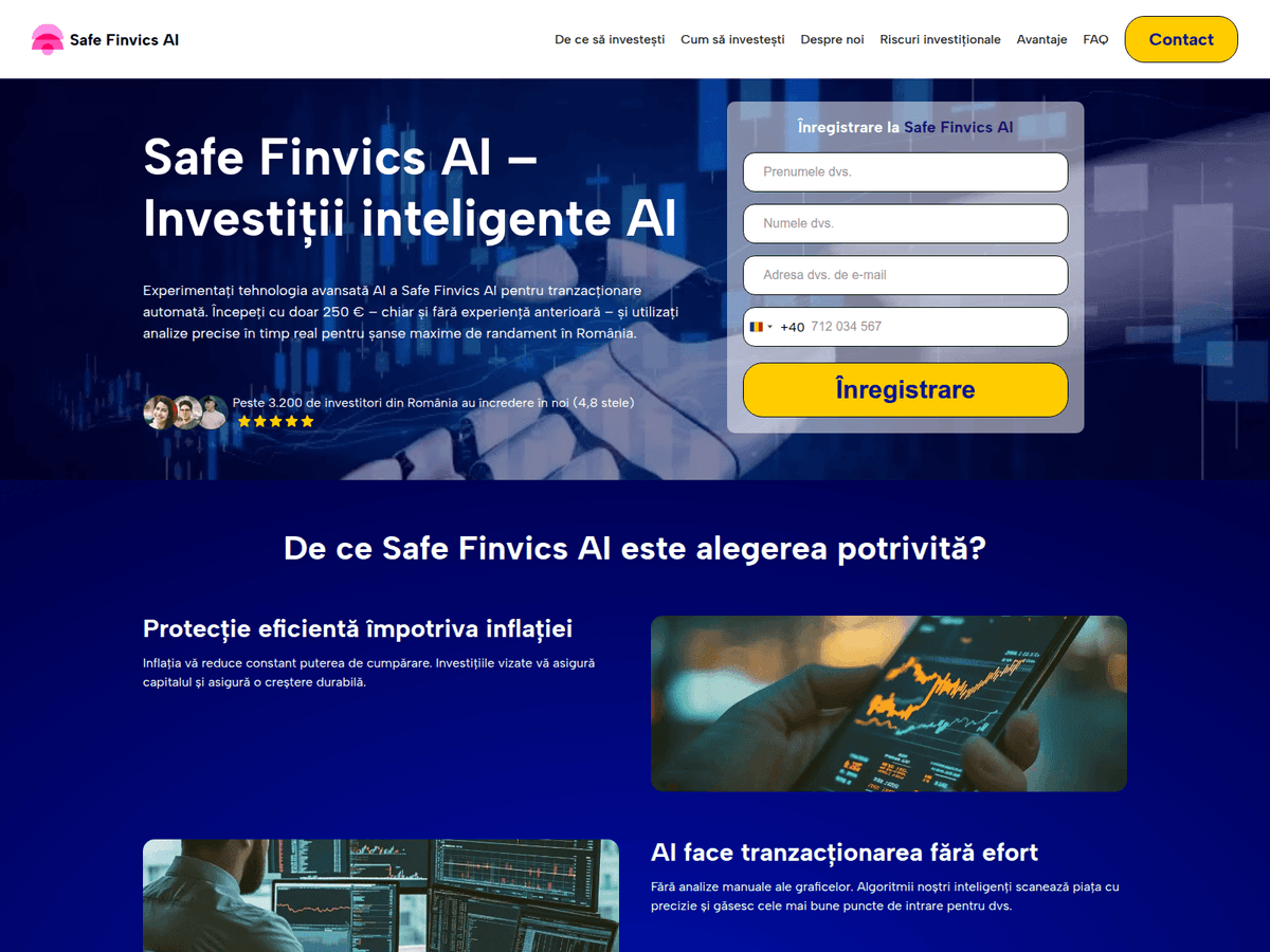 Screenshot der Webseite Safefinvicsai (safefinvicsai.com)