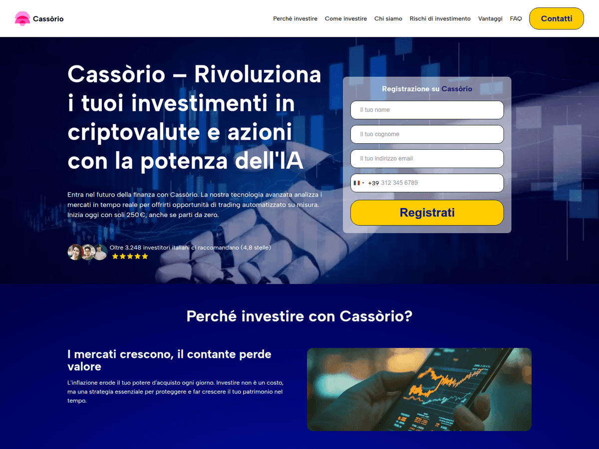Screenshot der Webseite Cassorio It (cassorio-it.net)