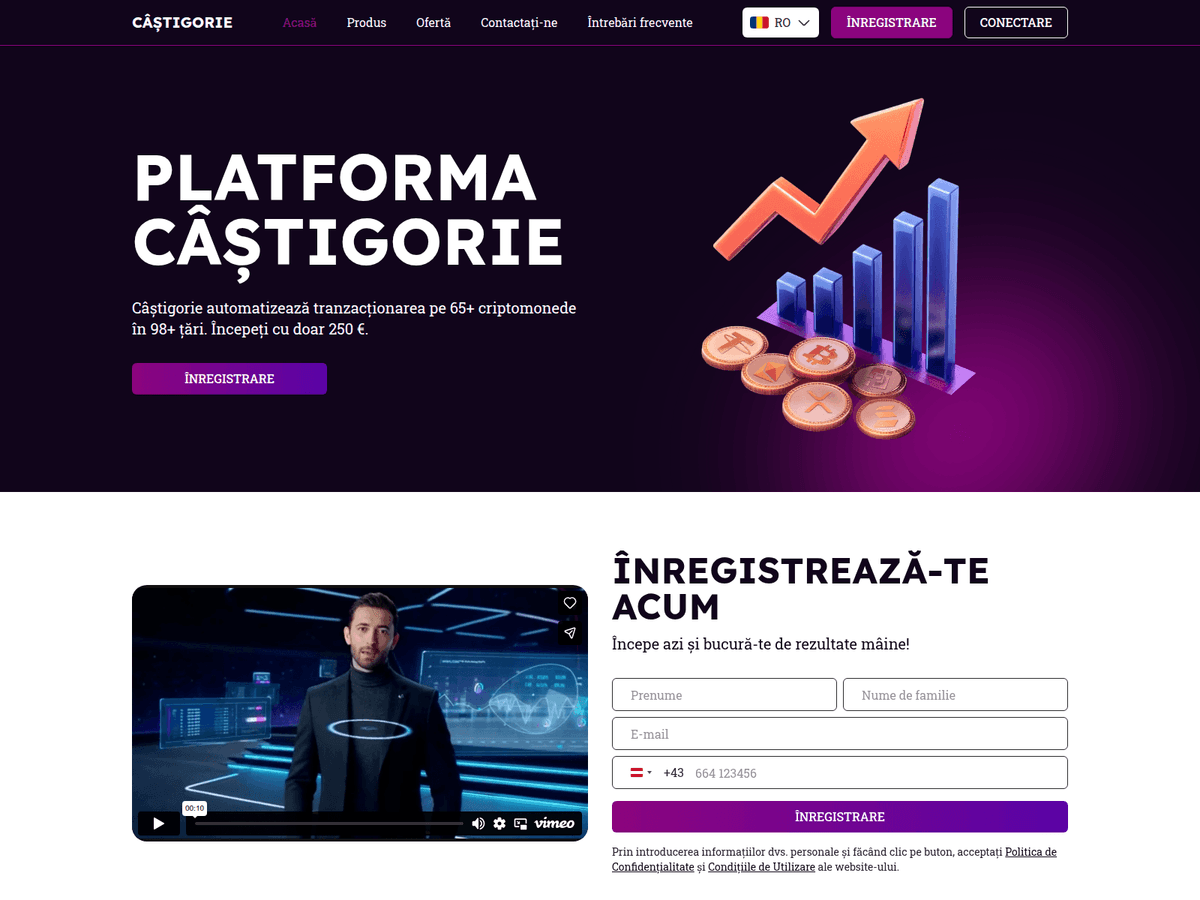 Screenshot der Webseite Castigorie (castigorie.com)