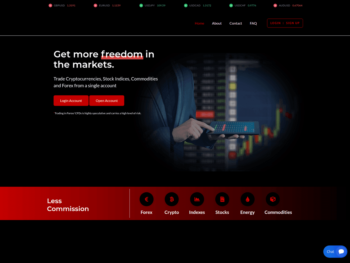 Screenshot der Webseite Litextradepro (litextradepro.com)