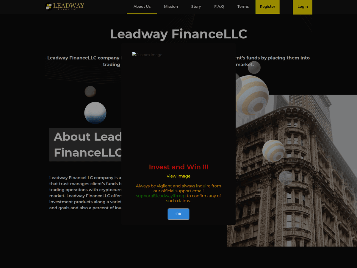 Screenshot der Webseite Leadwayffn (leadwayffn.org)