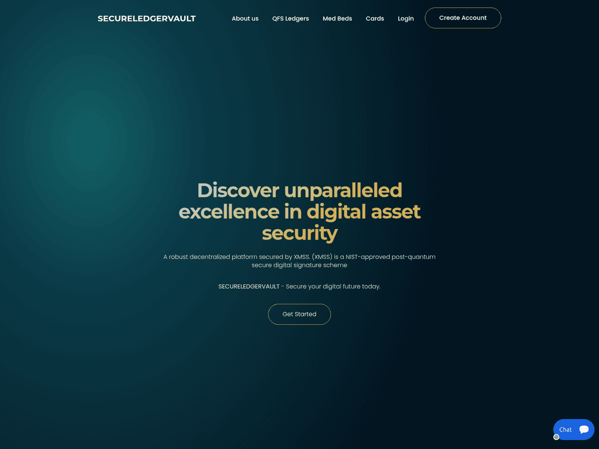 Screenshot der Webseite Secureledgervault (secureledgervault.com)