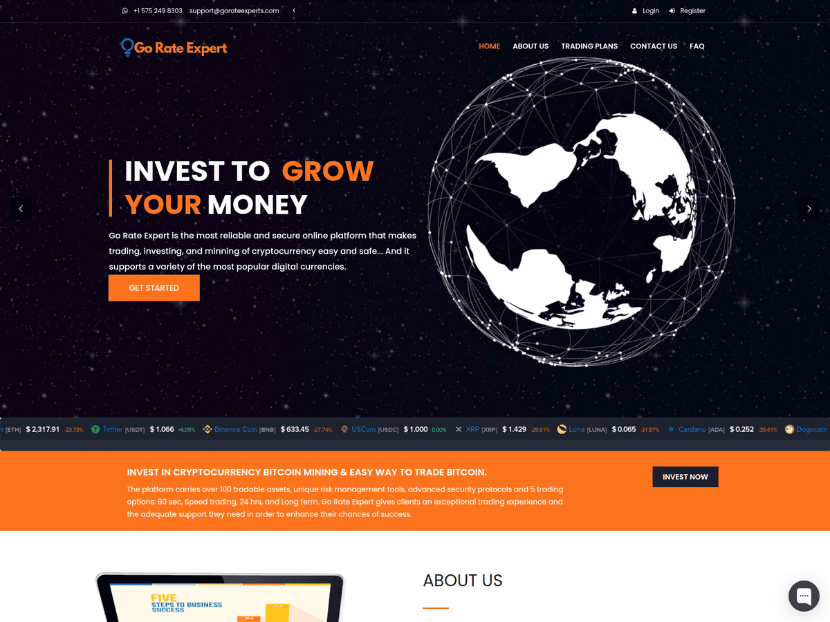 Screenshot der Webseite Goevira (gorateexperts.com.goevira.com)
