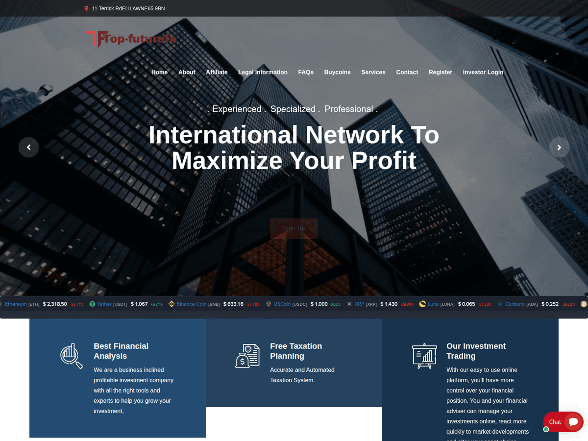 Screenshot der Webseite Royalgrowthfx (topfuturefx.com.royalgrowthfx.com)