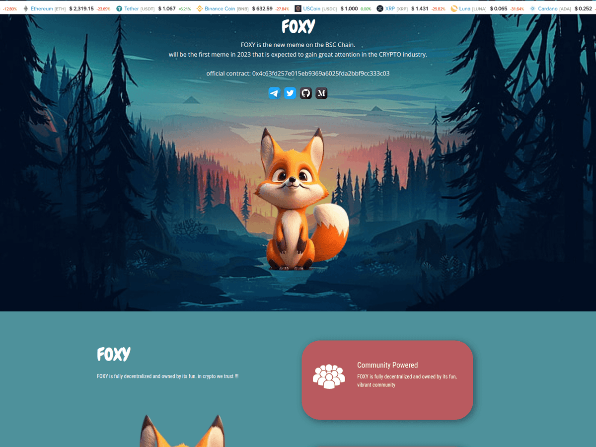 Screenshot der Webseite Netlify (foxyv1.netlify.app)