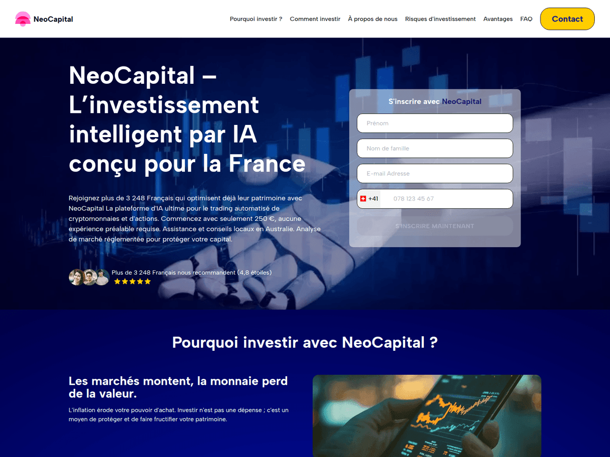 Screenshot der Webseite Neo Capital (neo-capital.top)