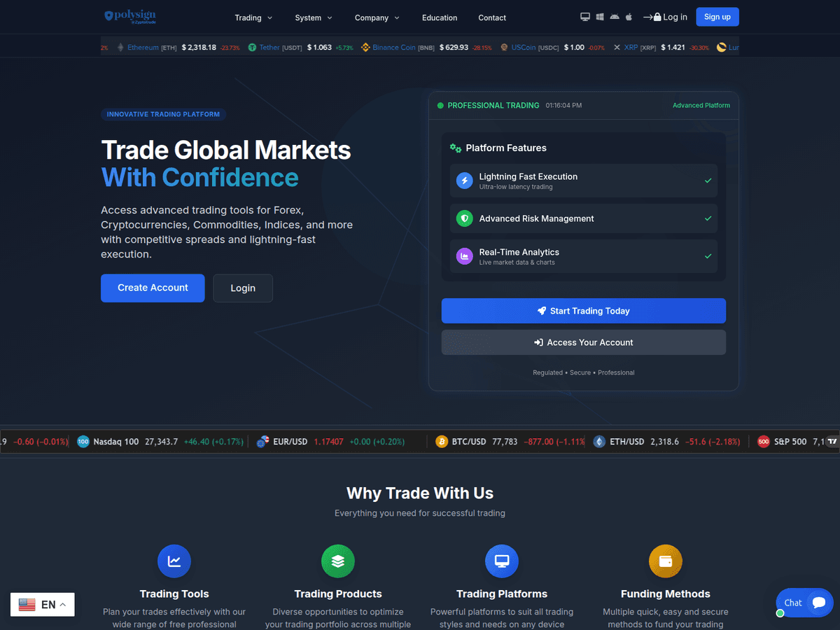 Screenshot der Webseite Prozyptotrade (prozyptotrade.com)
