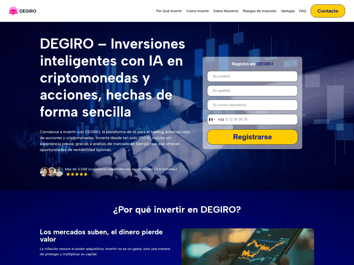 Screenshot der Webseite Degiroia (degiroia.com)