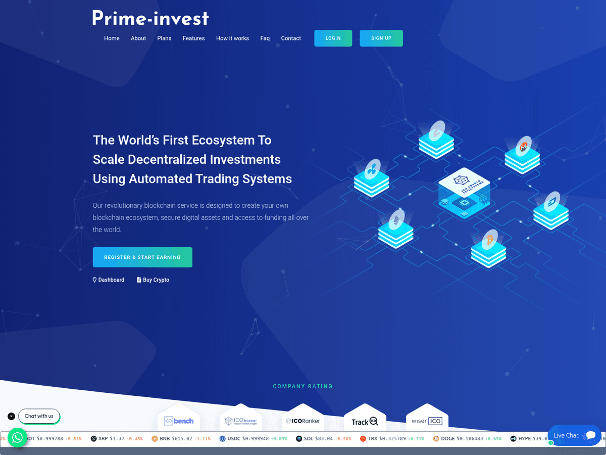 Screenshot der Webseite Prime Invest (prime-invest.org)
