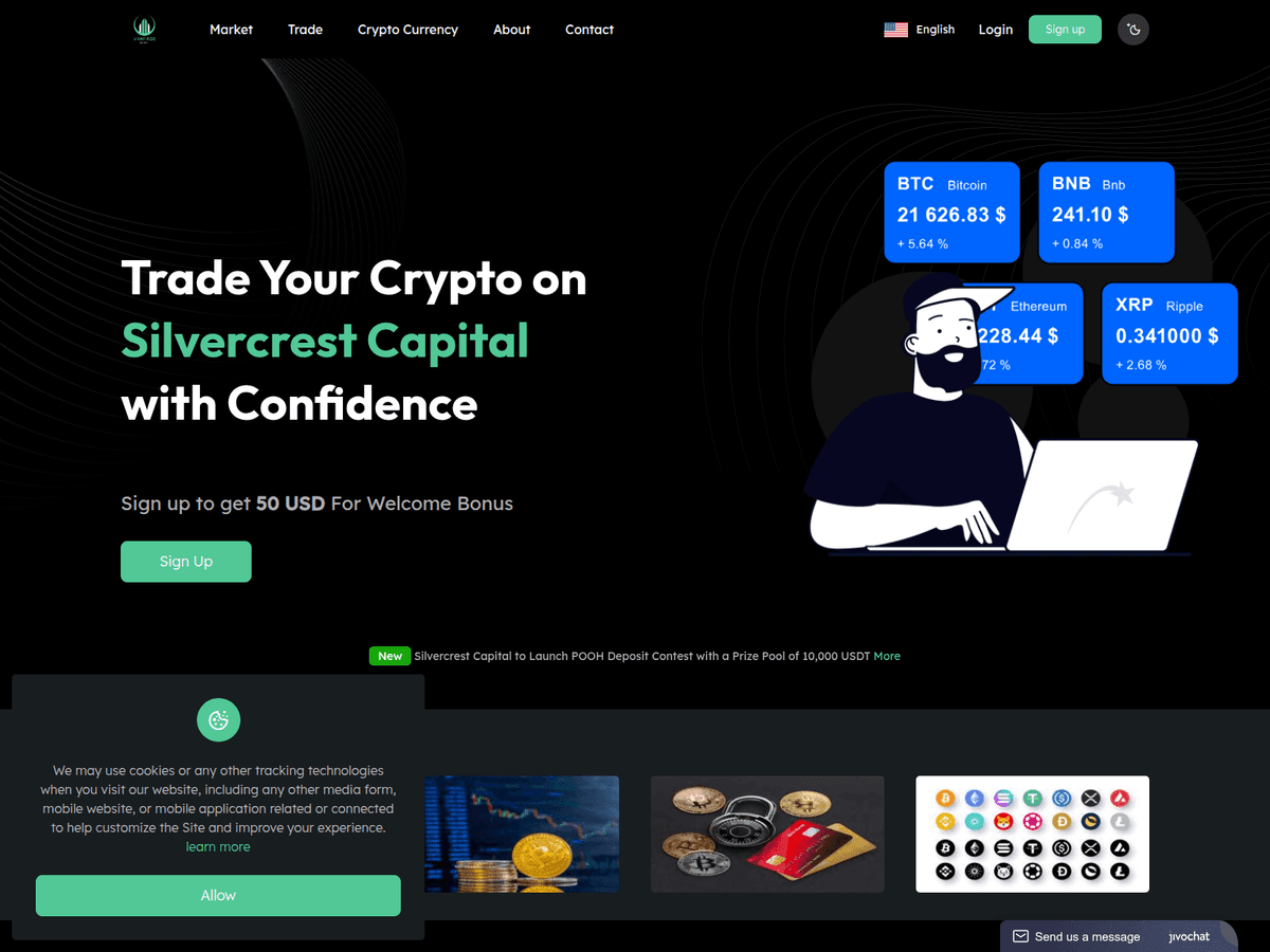 Screenshot der Webseite Silvercrestcapital (silvercrestcapital.org)