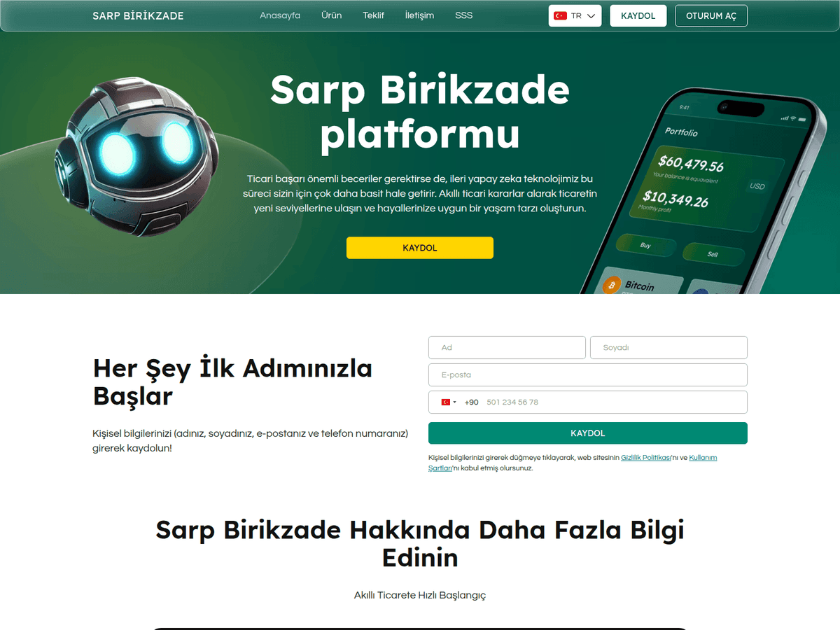 Screenshot der Webseite Sarp Birikzade (sarp-birikzade.com)