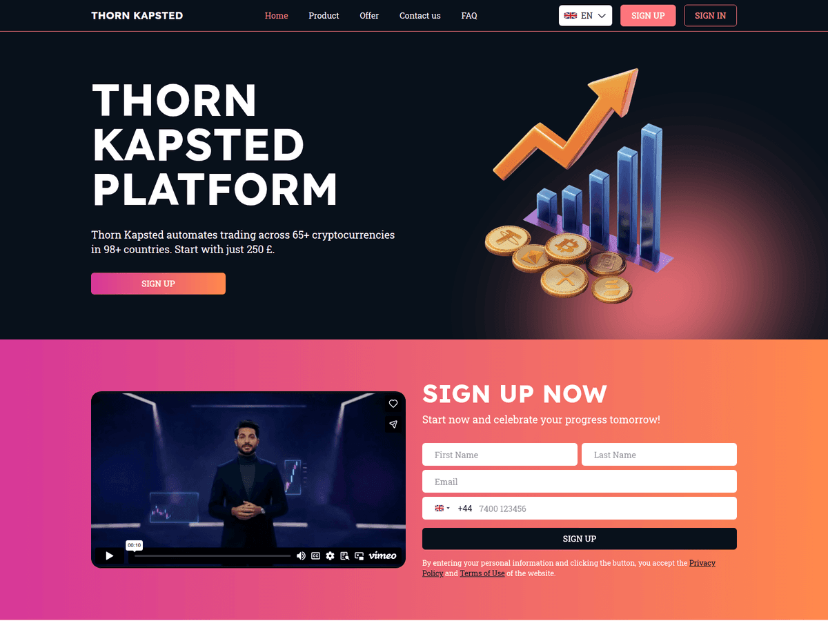 Screenshot der Webseite Thorn Kapsted (thorn-kapsted.com)