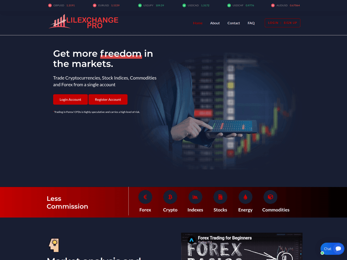 Screenshot der Webseite Lilexchangepro (lilexchangepro.com)